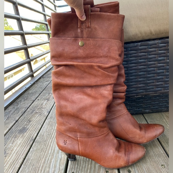 Frye Jenny Double Leather Boots - Picture 2 of 10